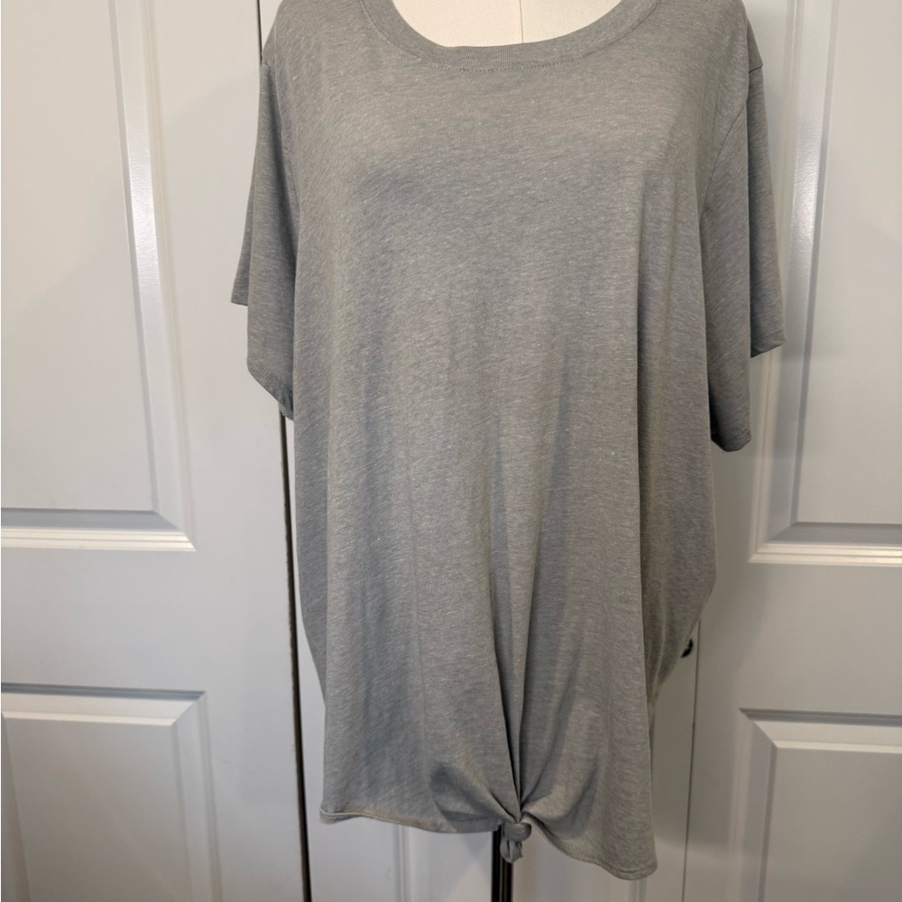 Madewell Gray 2XL  Dolman Sleeve Tie Front Tee